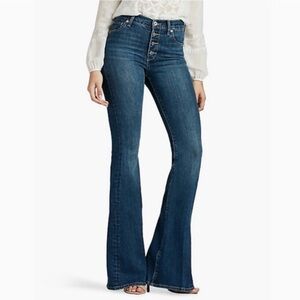 Lucky Brand The Bell Flare Jeans Blue Denim ORTA Stretch Boho Casual Size 27